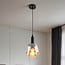 pendant light Mala - amber glass diamond shape