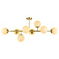 Designer ceiling light with frosted glass, copper 8-bulb - Osem