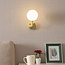 Wall light with opal glass, copper - Runda