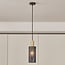 pendant light Valce - perforated shade with gold details, black