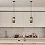 pendant light Valce - perforated shade with gold details, black