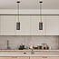 pendant light Valce - perforated shade with gold details, black
