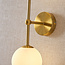 Modern wall light Runda, 2-bulb - gold