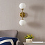 Modern wall light Runda, 2-bulb - gold