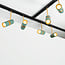 Remi 1-Phase Track Spotlight in Light Blue and Gold