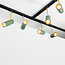 1-phase track lighting system 1.5 metres blue with gold - Remi