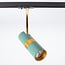 1-phase track system set 3 metres with Remi spotlights, blue and gold