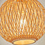 Boho wooden pendant light Madera - round