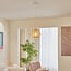 Boho wooden pendant light Madera - round