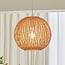 Boho wooden pendant light Madera - round