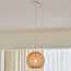 Boho wooden pendant light Madera - round