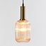 1-bulb pendant light - Sita - cylinder ribbed glass