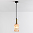 1-bulb pendant light - Sita - cylinder ribbed glass
