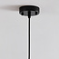 1-bulb pendant light - Sita - ribbed glass drum shape