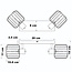 Ceiling light with smoked glass and rotating spots, 2-bulb - Dua