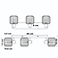 3-bulb ceiling light with smoked glass and rotating spotlights - Diya