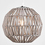 Boho chic pendant lamp Haora in light brown hemp rope