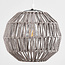 Boho chic pendant lamp Haora in light brown hemp rope
