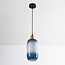 1-bulb pendant light - Anne - blue glass