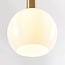 3-light pendant light Dennis with opal glass - opal and gold