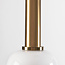 3-light pendant light Dennis with opal glass - opal and gold