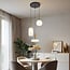 3-light pendant light Dennis with opal glass - opal and gold