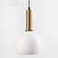 3-light pendant light Aiden with opal glass - opal and gold