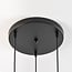 3-light pendant light Aiden with opal glass - opal and gold