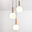 Pendant light Aiden with opal white glass, 3-light
