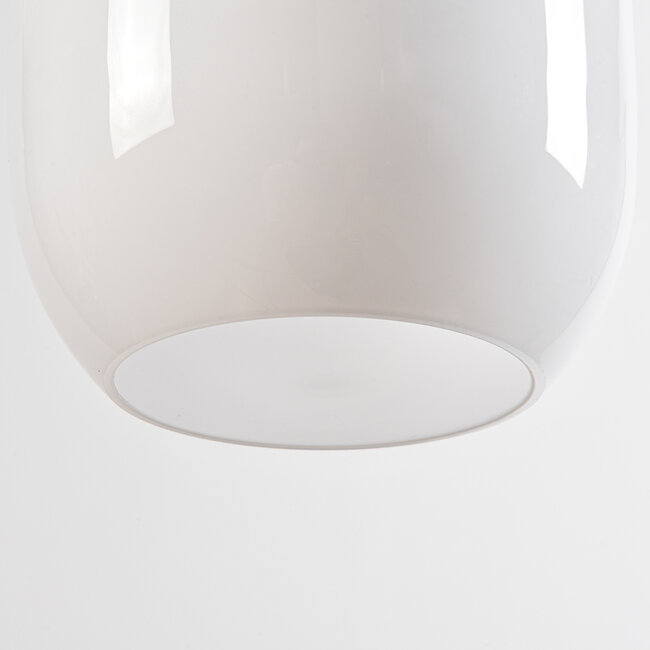 3-light pendant light Dayley with opal glass - opal and gold