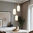 3-light pendant light Dayley with opal glass - opal and gold