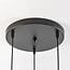 3-light pendant light Dayley with opal glass - opal and gold