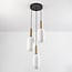 3-light pendant light Dayley with opal glass - opal and gold