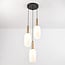3-light pendant light Dayley with opal glass - opal and gold