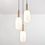 3-light pendant light Dayley with opal glass - opal and gold