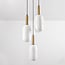 3-light pendant light Dayley with opal glass - opal and gold