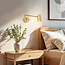 Gold wall light, adjustable arm - Revah