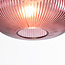 Pendant light with ribbed purple glass, 1-bulb - Molly