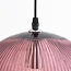 Pendant light with ribbed purple glass, 1-bulb - Molly