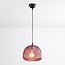pendant light Molly in ribbed glass - purple
