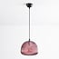 pendant light Molly in ribbed glass - purple