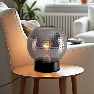 Table lamp with smoked glass - Inte