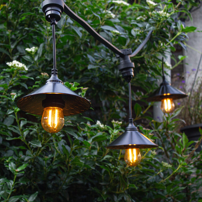 Lampshade for festoon lights - black