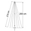 Outdoor LED Christmas tree with flagpole