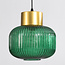 3-light pendant lamp with green glass - Inya