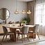 3-light pendant light Imara with amber glass - amber and gold