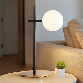 1-bulb table lamp with frosted glass - Glenn