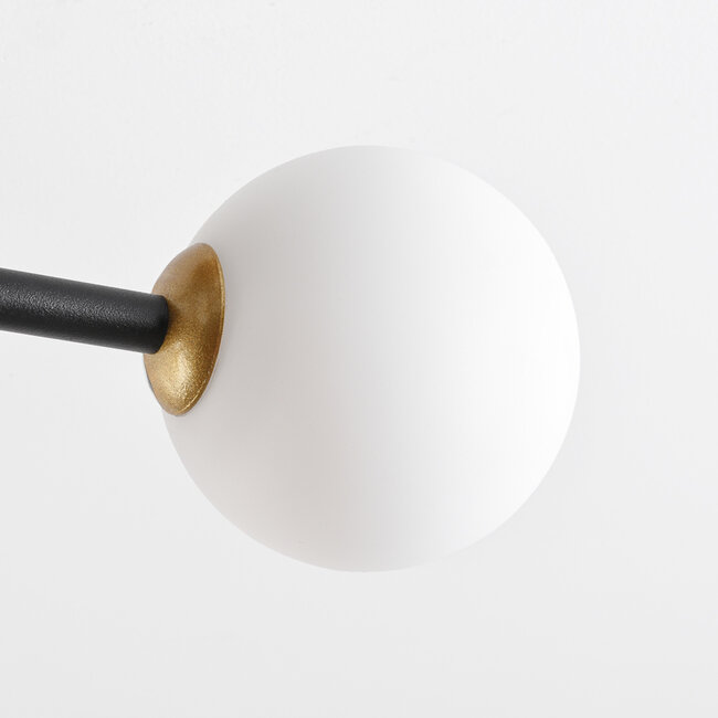 4-light ceiling light Caleb with glass globes