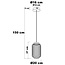 LED pendant light, black - Puri