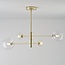 Stiri 4-light gold ceiling lamp with transparent glass